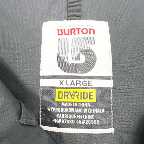 Burton DryRide Hooded Lightweight Jacket Black w/Plaid Lining. Men's Size XL - Picture 13 of 16